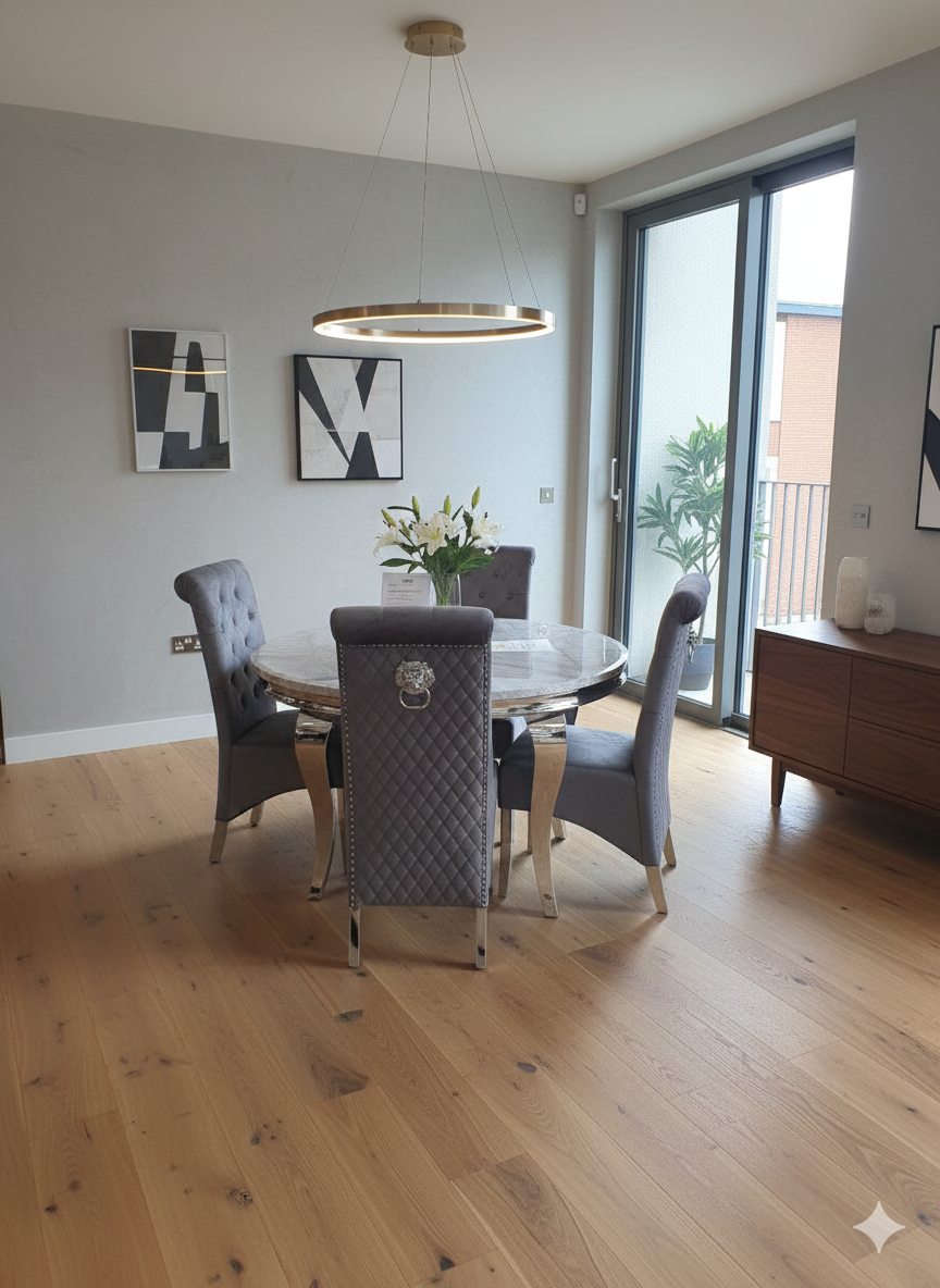 Florence Grey Marble Round 1.3m