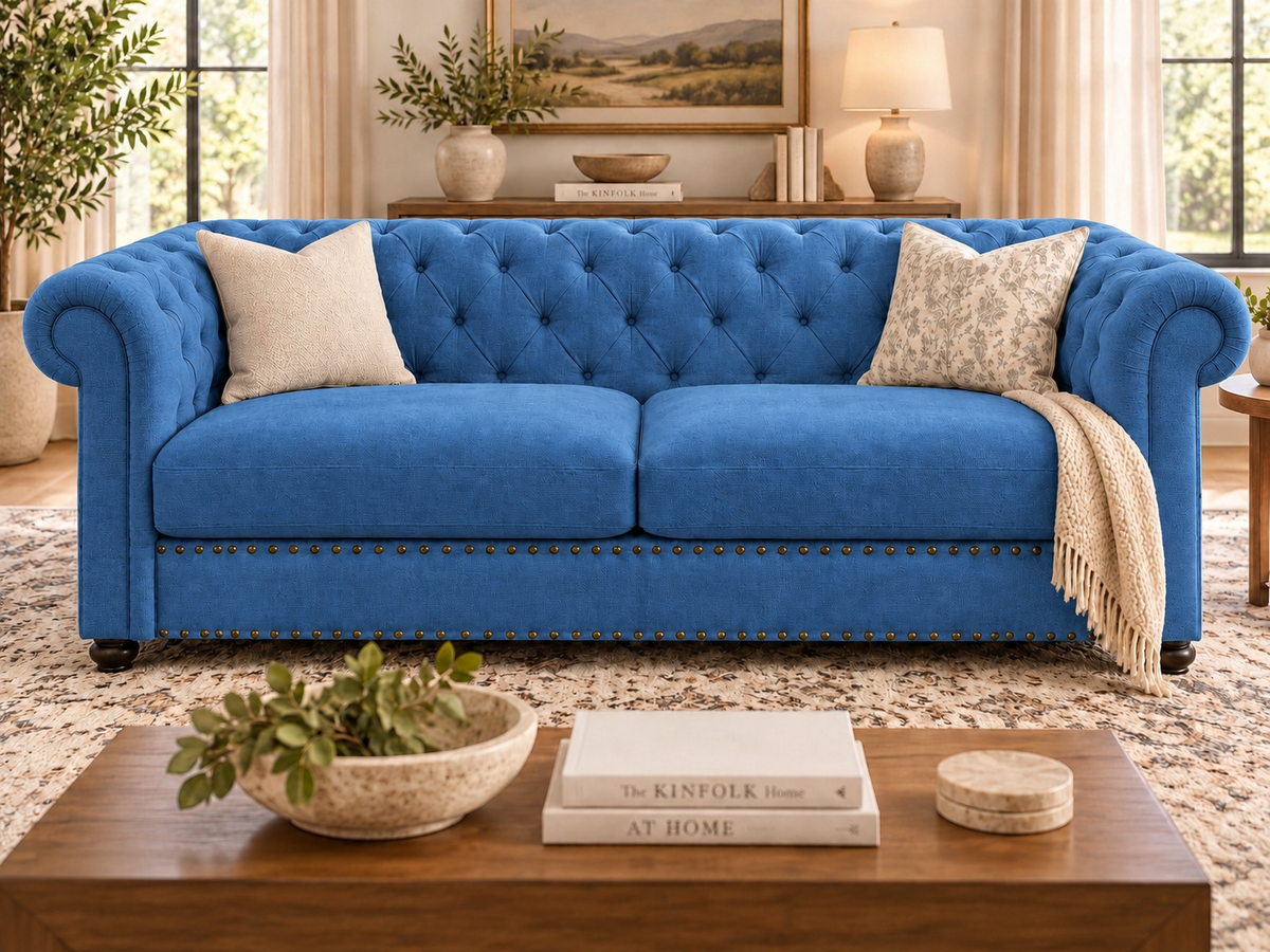 Charlier Chester Indigo 3 Seater Sofa