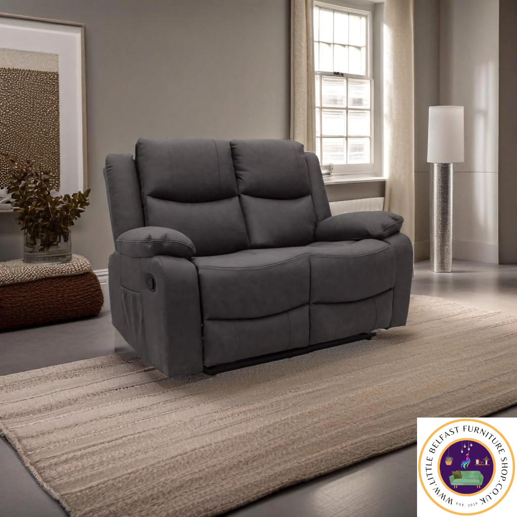 Conway Technology Fabric Brown Two Seater