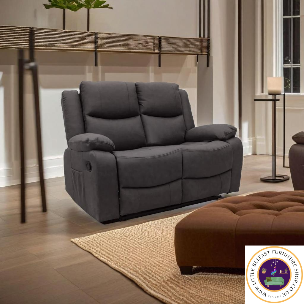 Conway Technology Fabric Brown Two Seater