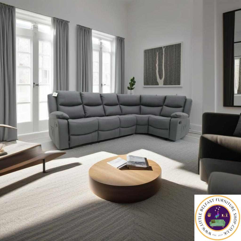 Conway Corner Sofa Technology Fabric Dark Grey 3C1