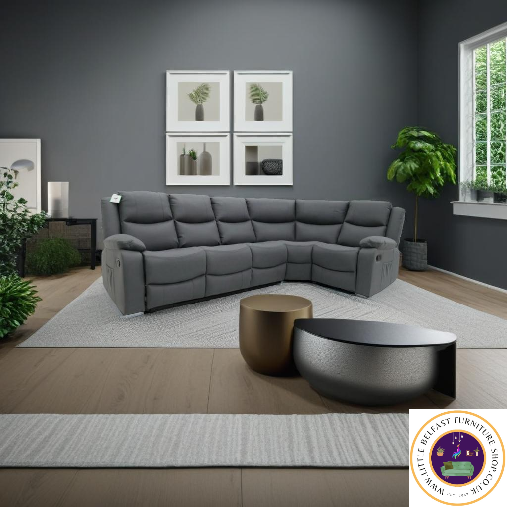 Conway Corner Sofa Technology Fabric Dark Grey 3C1