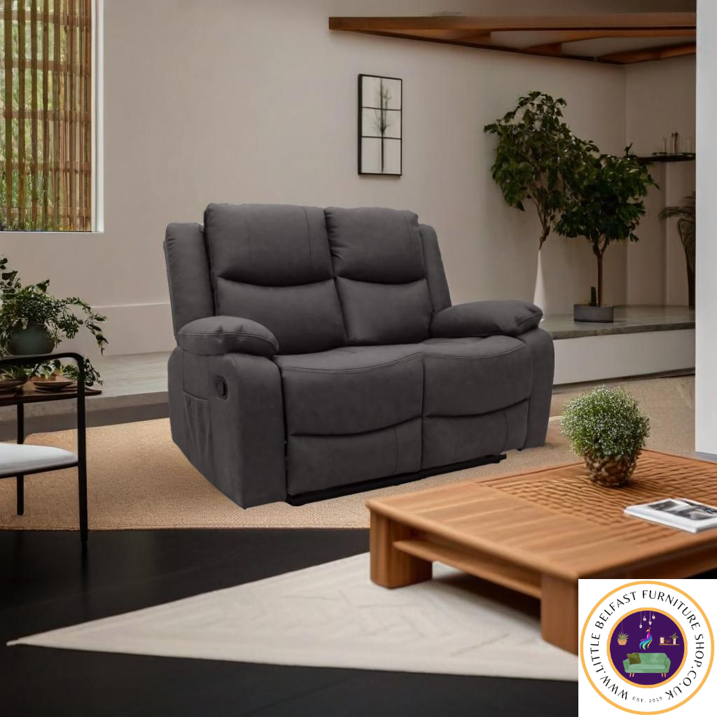 Conway Technology Fabric Brown Two Seater