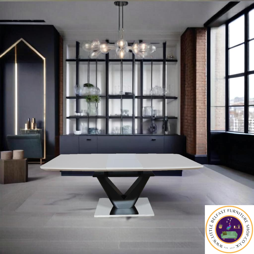 Legacy Collection Extendable Marble Dining Table Rectangle Butterfly Legs