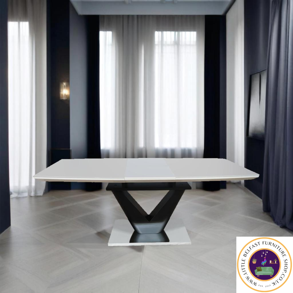 Legacy Collection Extendable Marble Dining Table Rectangle Butterfly Legs
