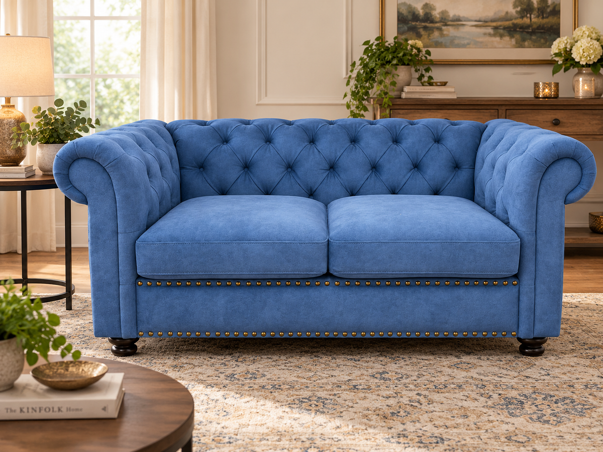Charlier Chester Indigo 2 Seater Sofa