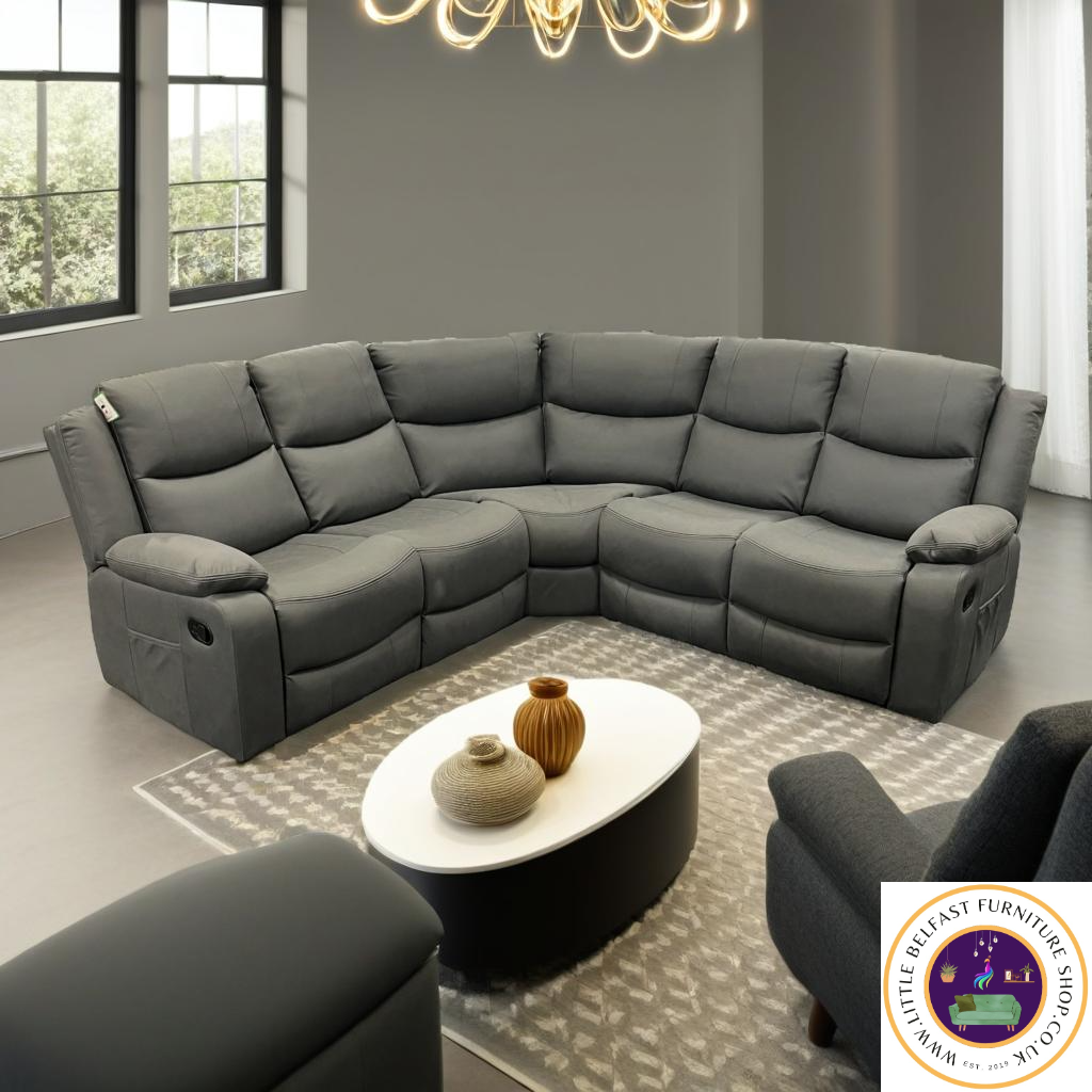 Conway Corner Sofa Technology Fabric Dark Grey 2C2