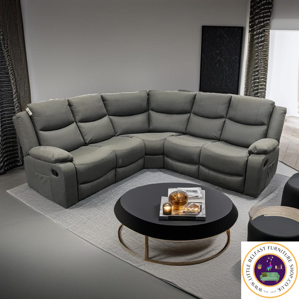 Conway Corner Sofa Technology Fabric Dark Grey 2C2