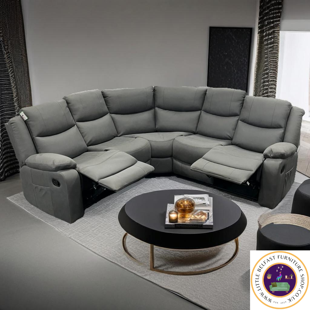 Conway Corner Sofa Technology Fabric Dark Grey 2C2