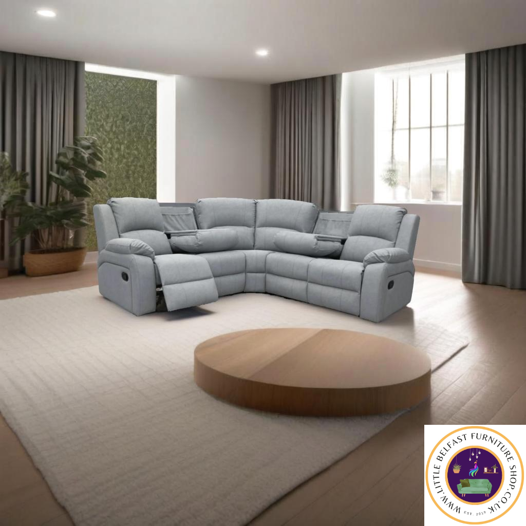 Kacy Grey Corner Sofa