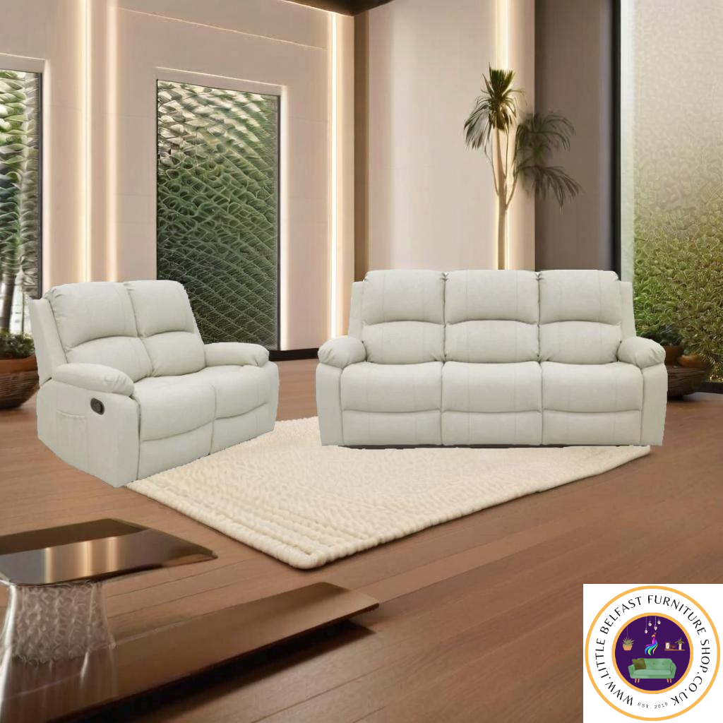 Kacy Cream Three Seater
