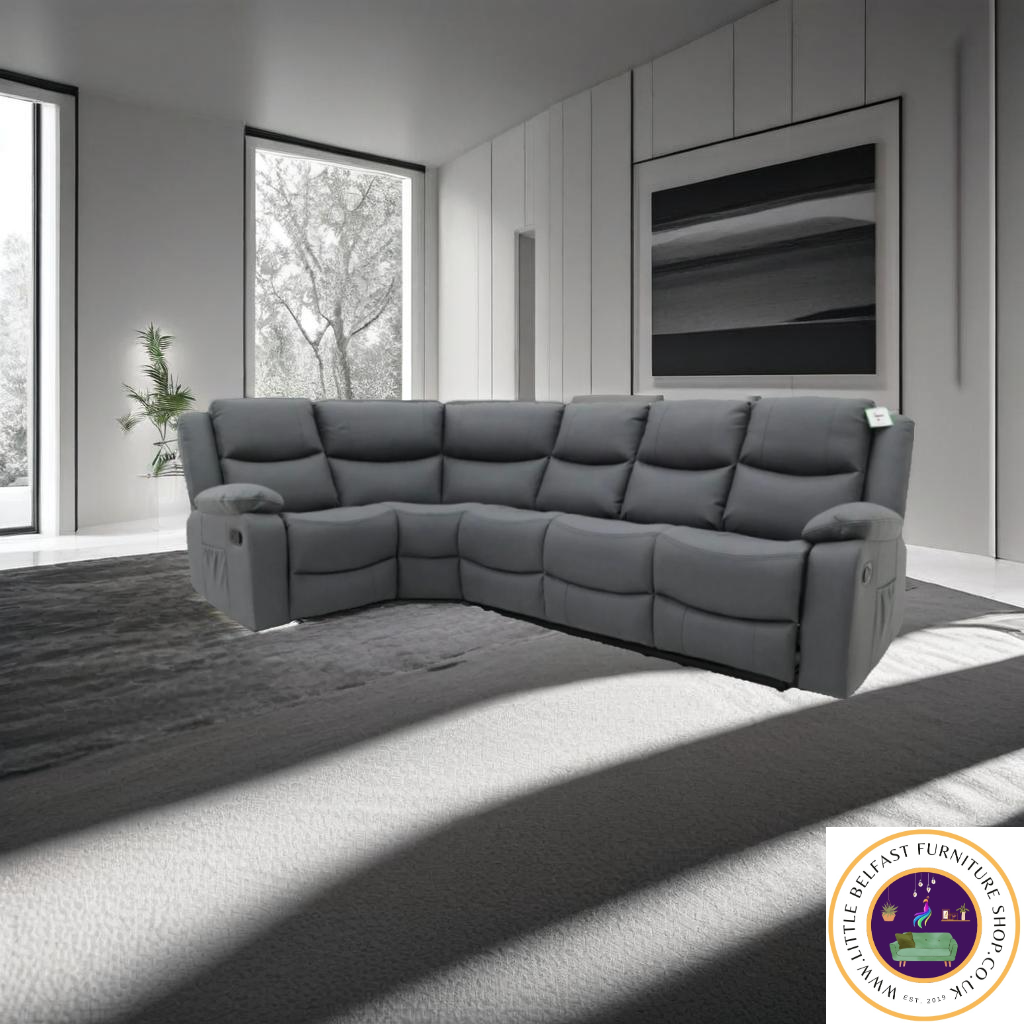 Conway Corner Sofa Technology Fabric Dark Grey 1C3