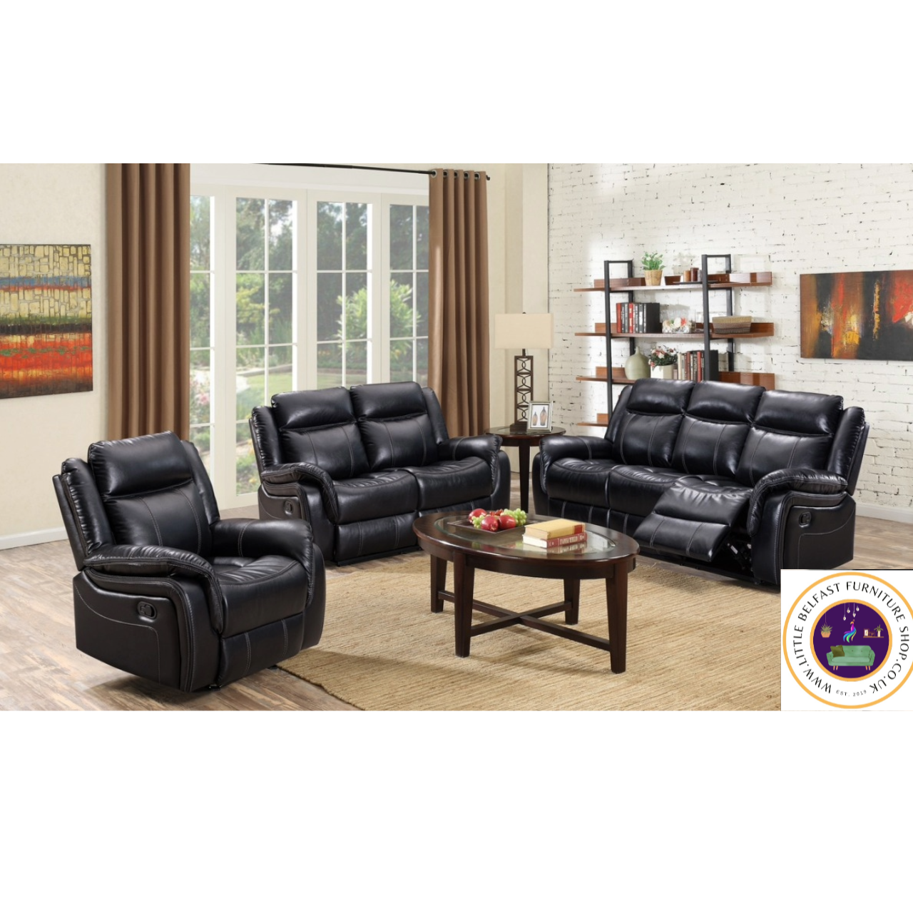 Marvel Black Leather Chair