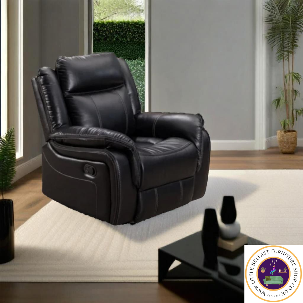 Marvel Black Leather Chair
