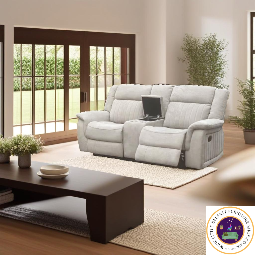 Dallas Fabric Two Seater Mushroom
