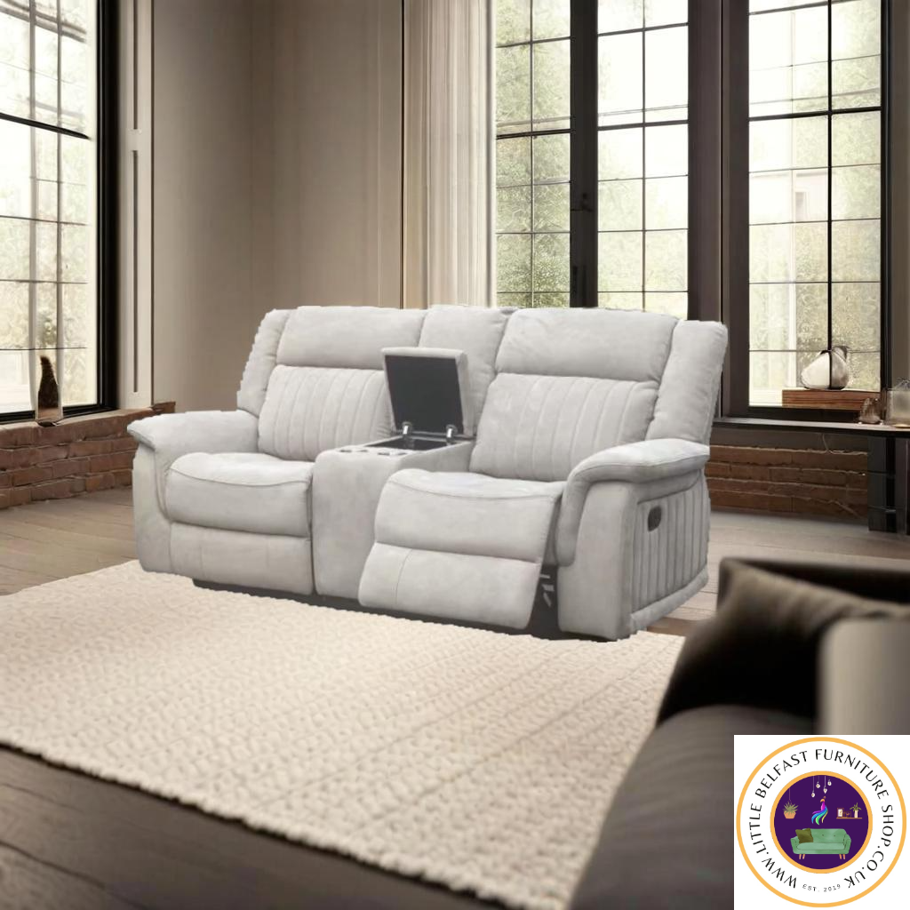 Dallas Fabric Two Seater Mushroom