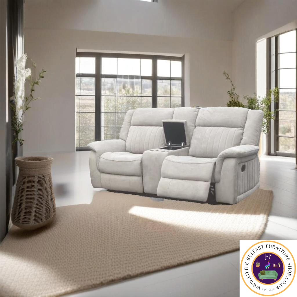 Dallas Fabric Two Seater Mushroom