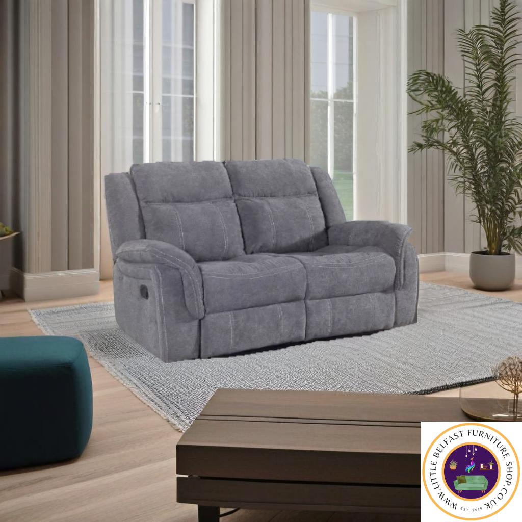 Marvel Grey Fabric Two Seater