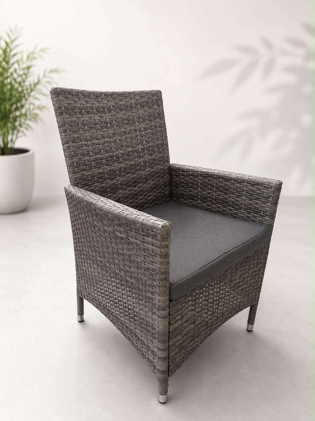 Rattan Table & 4 Chairs Garden Set
