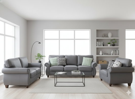 Corfu Grey Leather Bundle 3 + 2 + 1