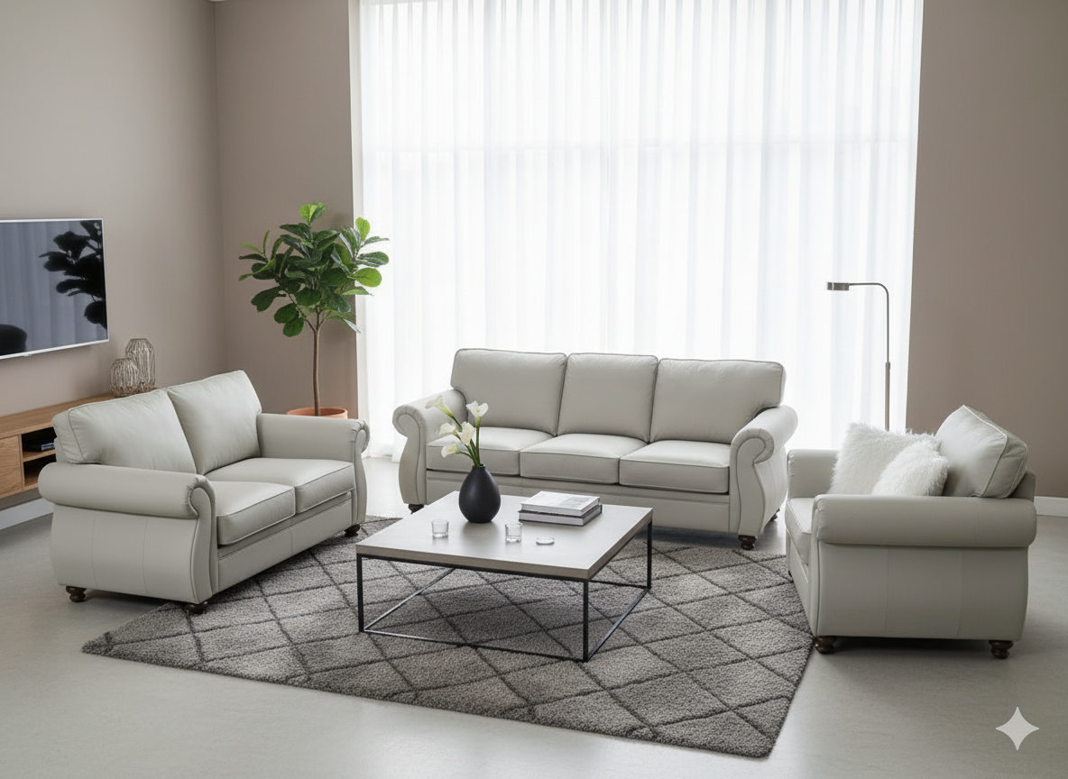 Corfu Cream Leather 1