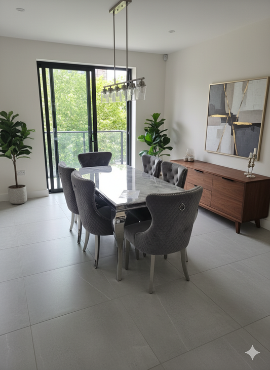 Florence Grey Marble Rectangle 1.5m