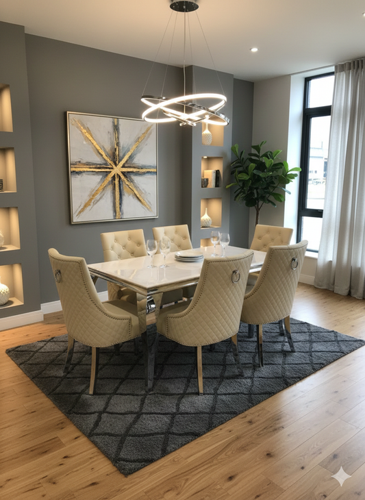 Florence Cream Marble Rectangle 1.2m