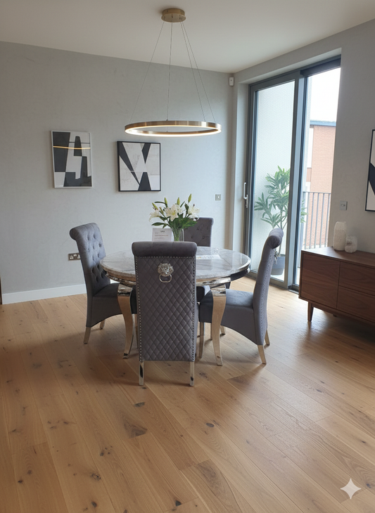 Florence Grey Marble Round 1.3m