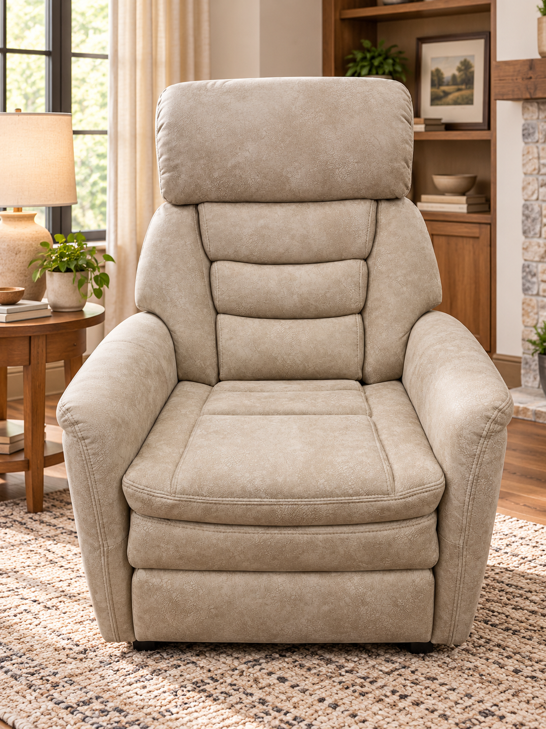 Antrim Single Motor Power Lift Chair – Light Brown