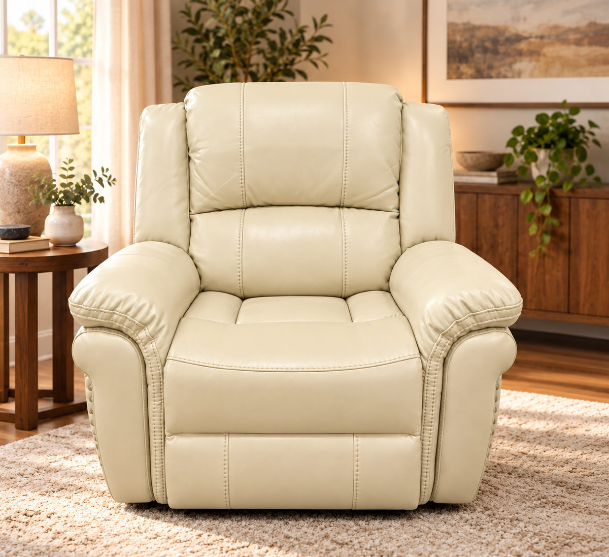 Causeway Dual Motor Power Lift Chair with Heat & Massage – Cream