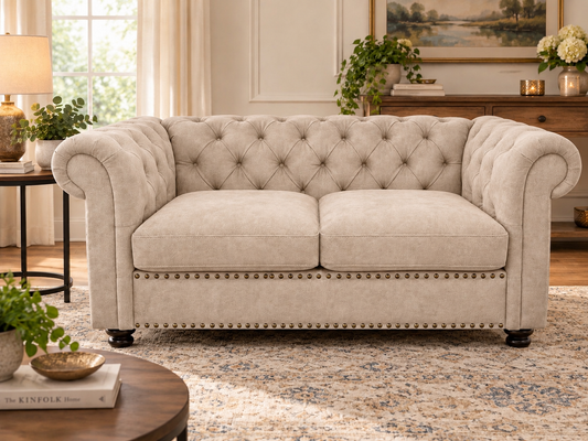 Charlier Chester Mink 2 Seater Sofa