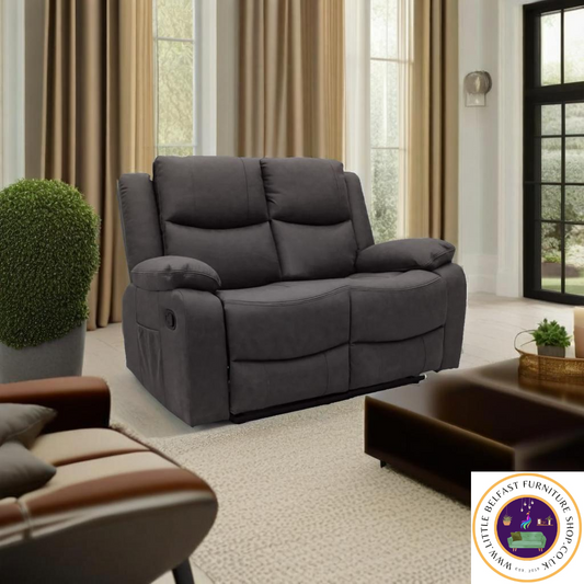 Conway Technology Fabric Brown Two Seater