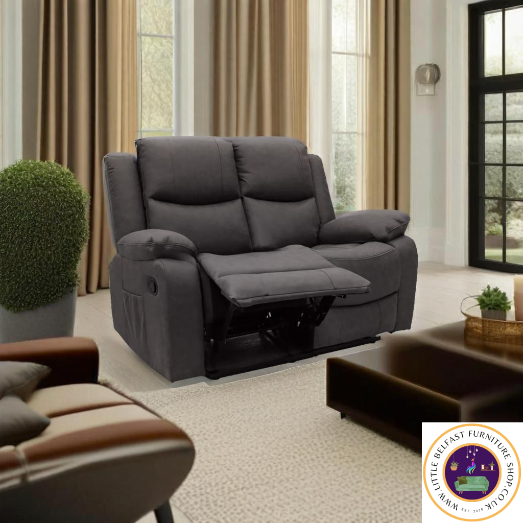 Conway Technology Fabric Brown Two Seater
