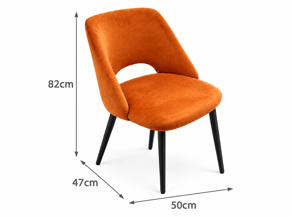 Eclipse Dining Chair - Burnt Orange