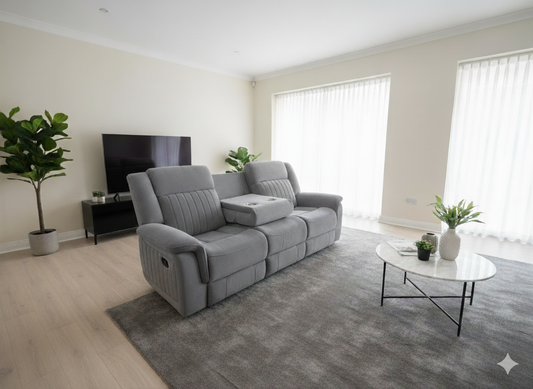 Dallas Misty Grey Fabric 3 w/ Tray