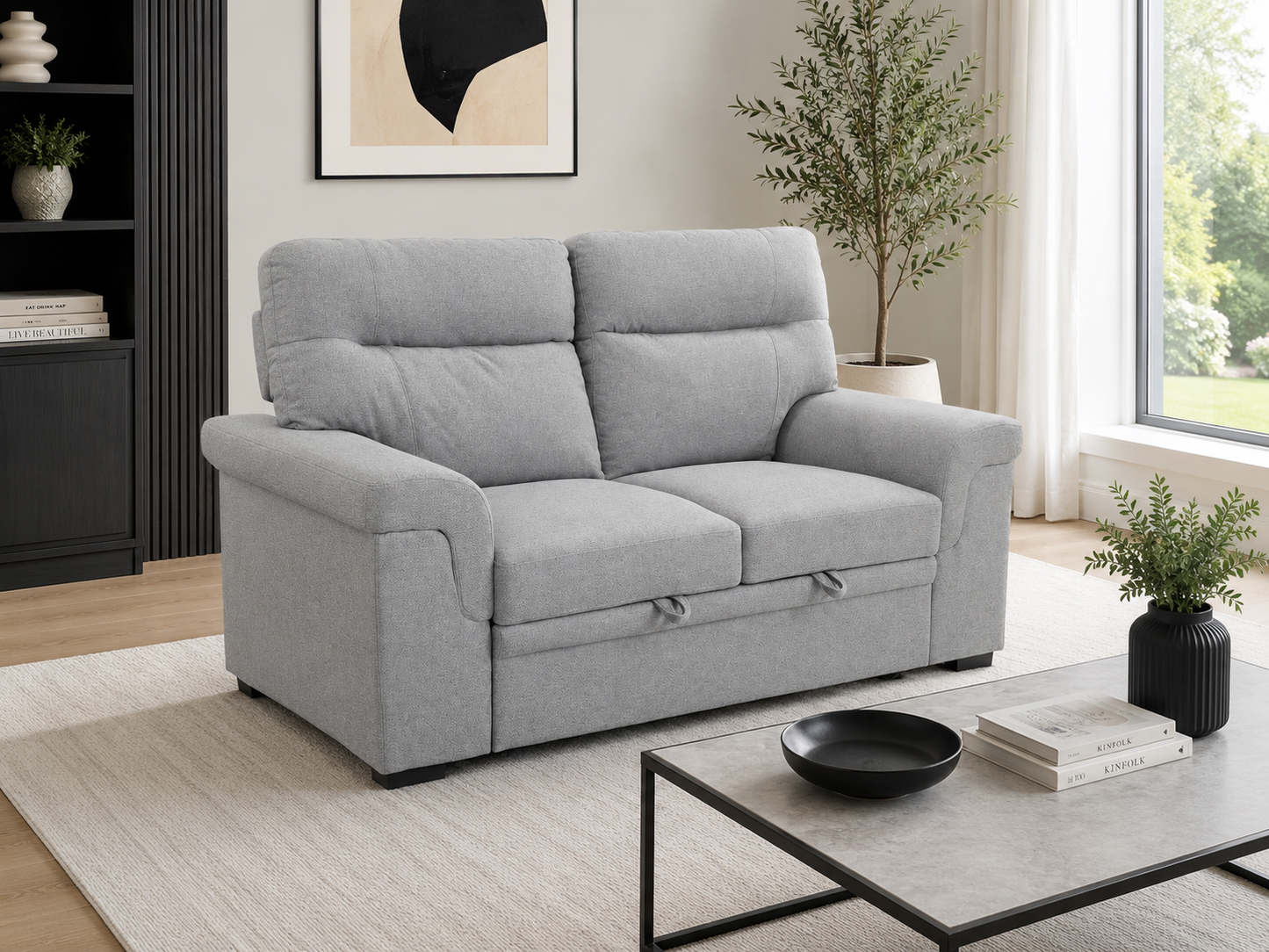 Erika Grey Fabric 2 Seat No Sleeper