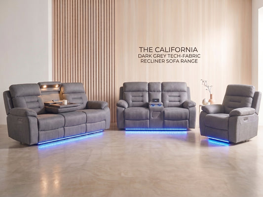 California Grey Tech Fabric Armchair