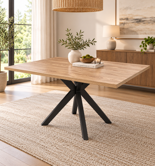 Hampton Light Oak Dining Table 130cm