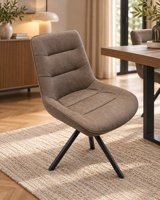 Harley Swivel Chair – Dark Brown