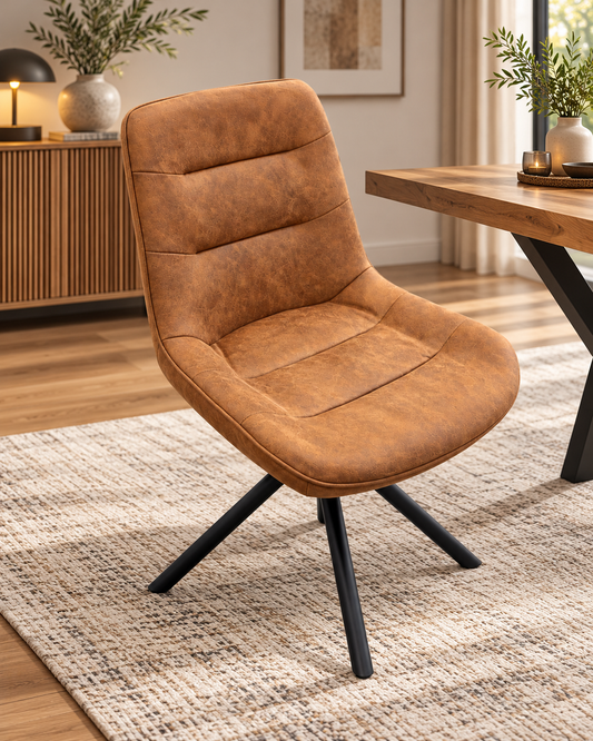 Harley Swivel Chair – Light Brown