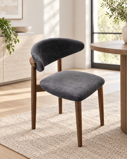 Hudson Walnut & Grey Ash Wood Dining Chair