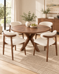 Hudson Dark Walnut Dining Table – 120cm