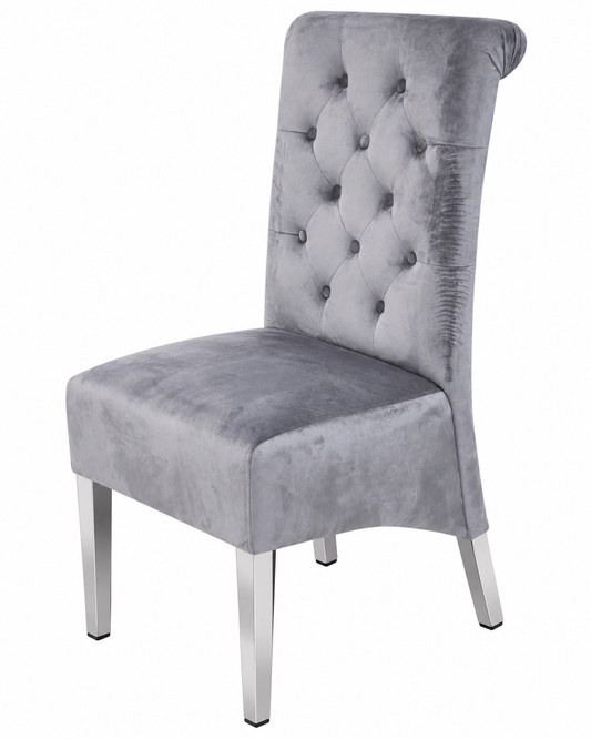 Lucy Dark Grey Velvet