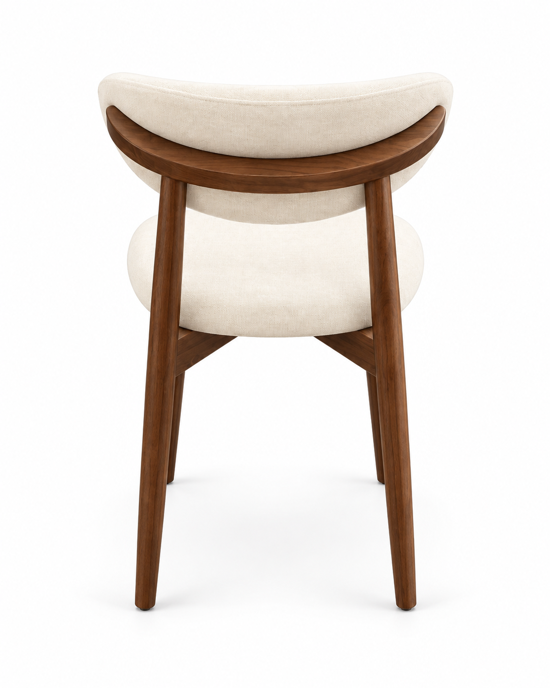 Hudson Walnut & Cream Ash Wood Dining Chair