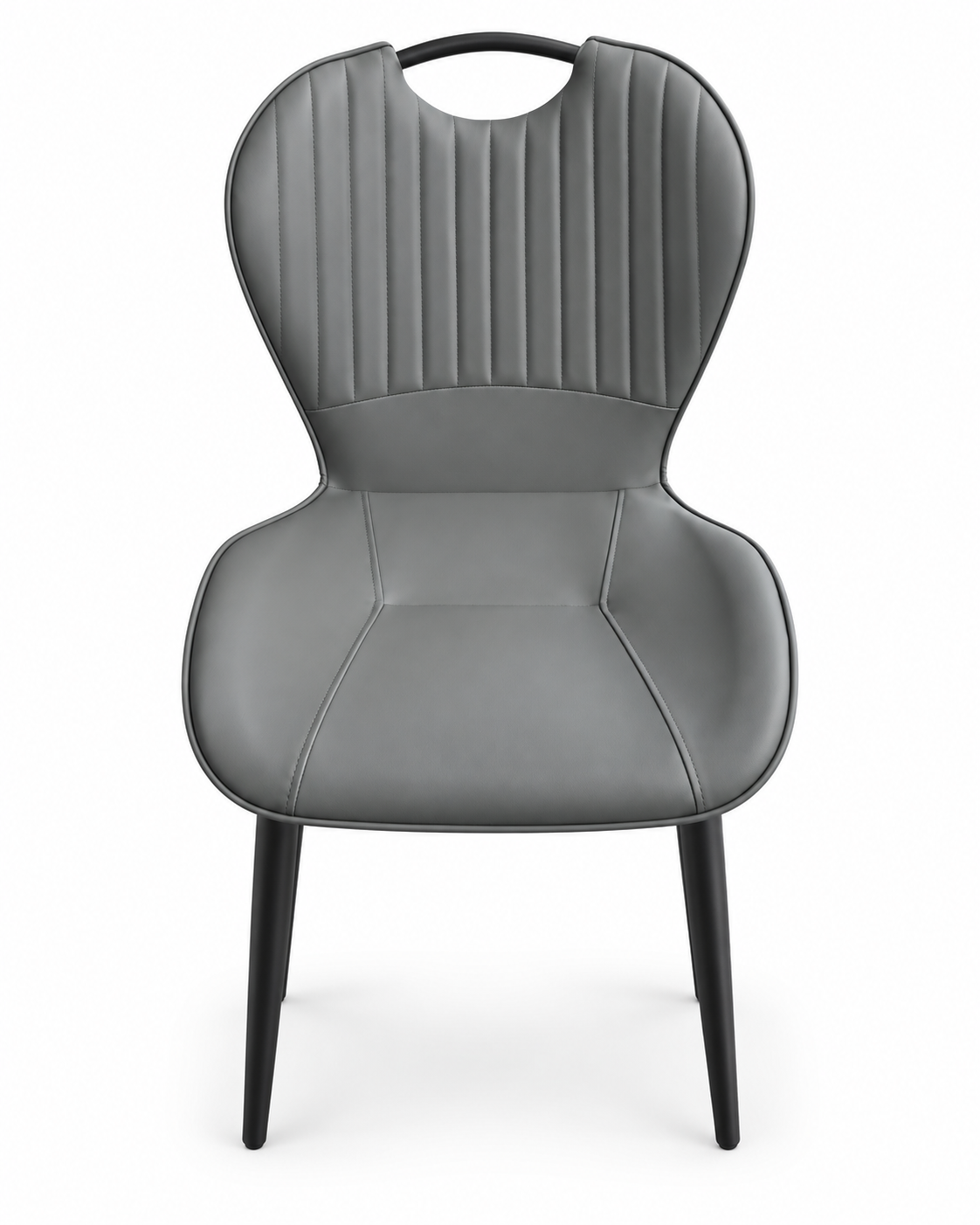 Bronco Grey PU Dining Chair