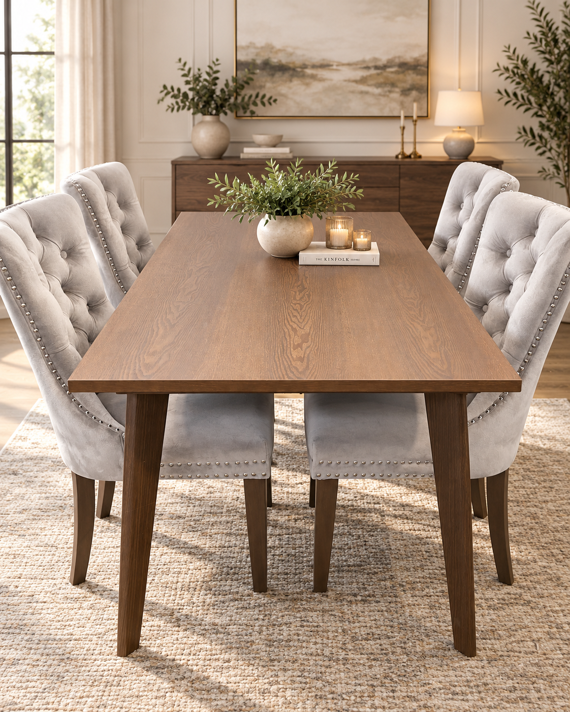 Hudson Dark Walnut Dining Table - 180cm