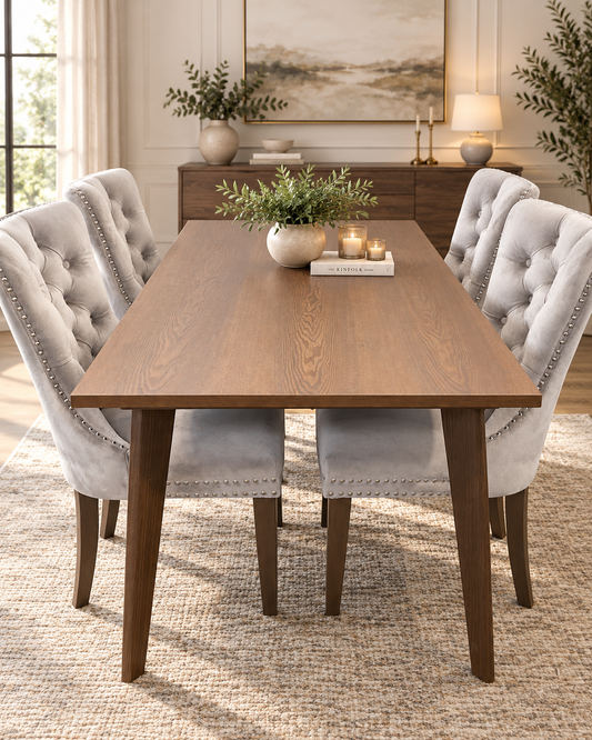 Hudson Dark Walnut Dining Table - 130cm