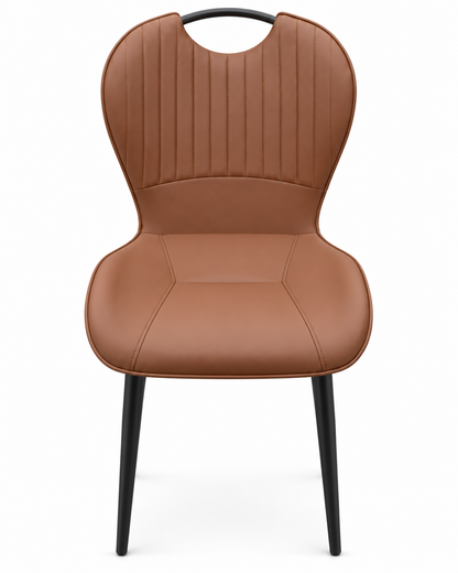 Bronco Brown PU Dining Chair