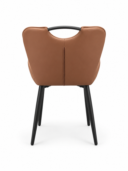 Bronco Brown PU Dining Chair