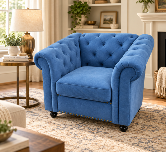 Charlier Chester Indigo Armchair